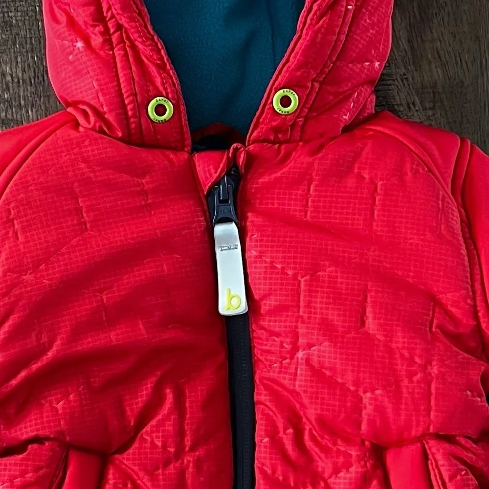 Ted Baker Baby Winter Jacket Red Hood Snow Coat size 6-9 Months